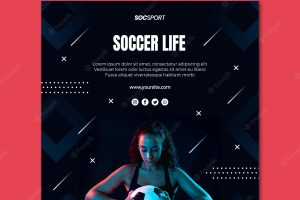 Soccer flyer template concept