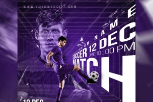 Soccer match sports event social media post
