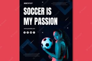 Soccer poster template theme