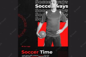 Soccer time poster template