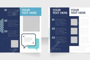 Social media targeting education trifold brochure template design
