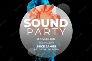 Sound party cover template