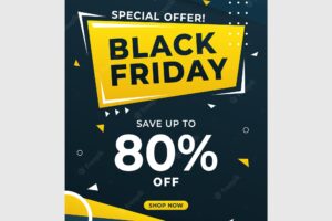 Special offer black friday sale poster concept