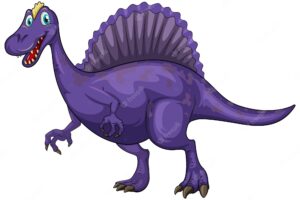 A spinosaurus dinosaur cartoon character