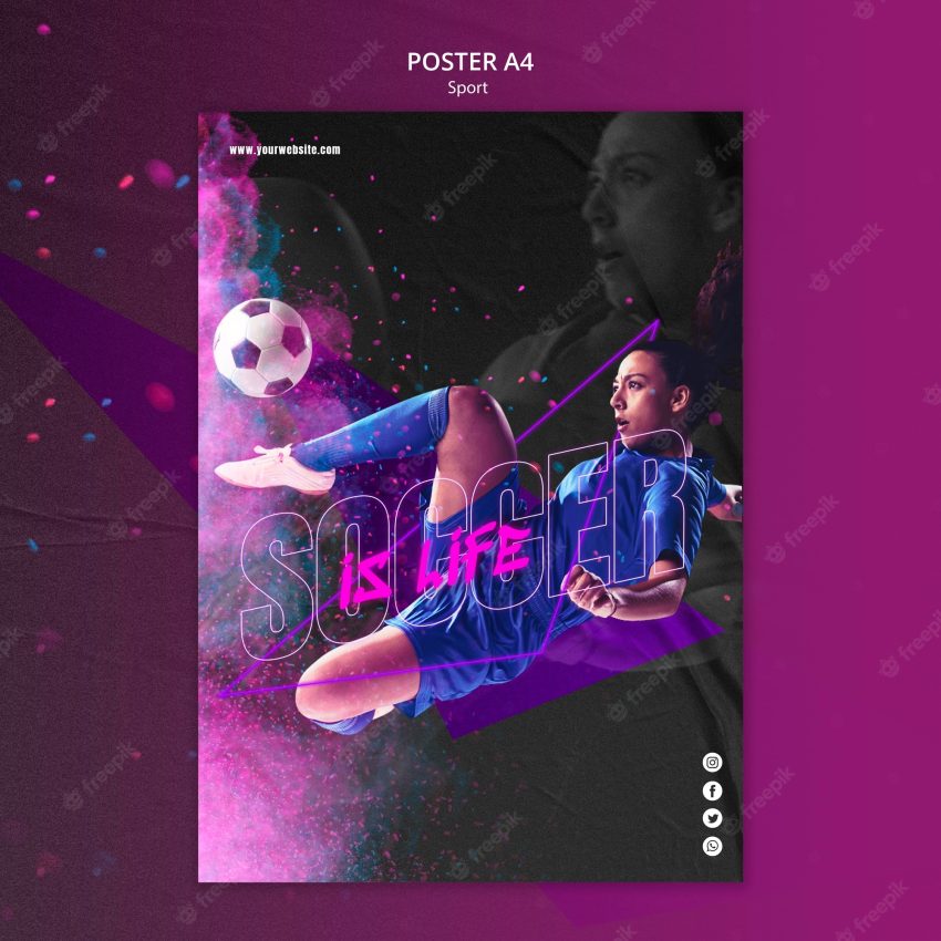 Sport concept poster template
