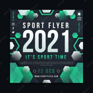 Square sport flyer 2021 template