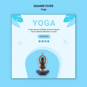 Squared flyer for yoga exercise