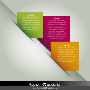 Squared infographics steps in diagonal