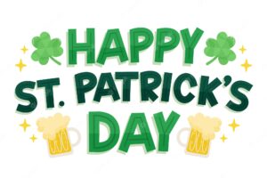 St. patrick day lettering