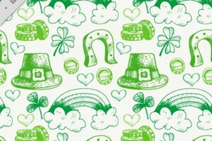 St. patrick's day sketches pattern