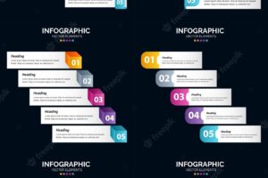 Streamline your presentation with vector 6 infographics pack and timelines