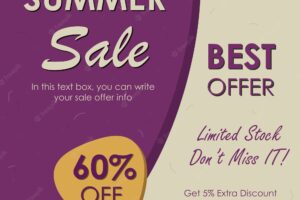 Summer sale offers banner design