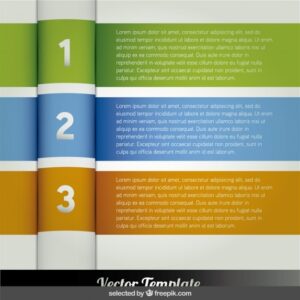 Three banner infographic steps