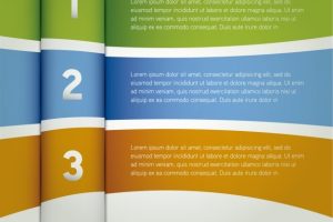 Three curved banners infographic
