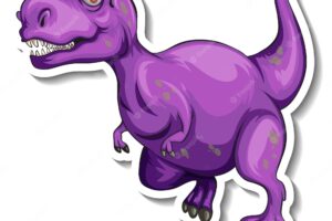 Tyrannosaurus dinosaur cartoon character sticker