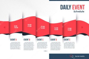 Upcoming daily event schedule flyer poster template