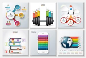 Vector abstract templates for infographics