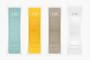 Vector set of blank rectangle labels
