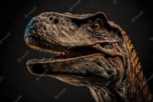 Velociraptor dinosaur ancient carnivore dinosaur extinct animal generative ai