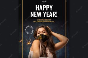 Vertical poster for new year celebration