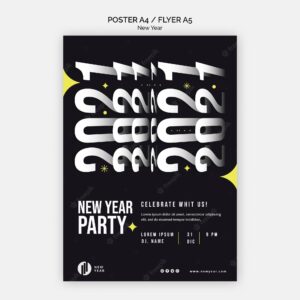Vertical poster for new year party
