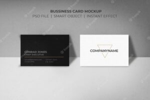 Wall supported bussiness cards mock up