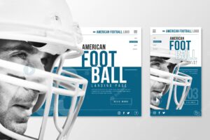 Webtemplate landing page for football