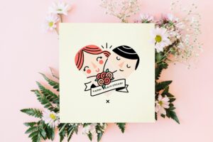 Wedding decoration with cute card