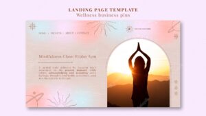 Wellness concept landing page template