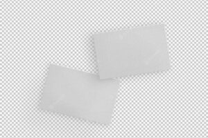White business cards isolated
