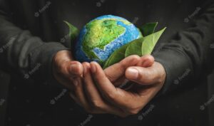 World earth day concept green energy renewable and sustainable resources