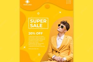 Yellow day super sale flyer template