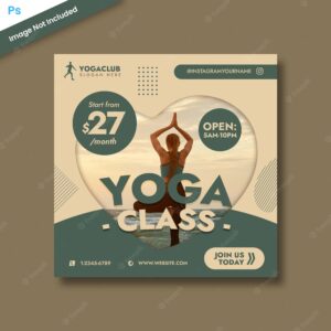 Yoga banner social media template