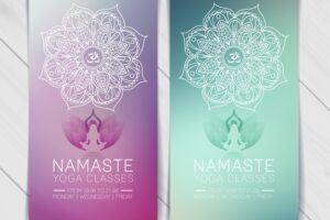 Yoga banners template