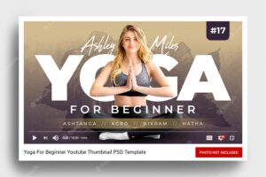 Yoga for beginner youtube channel thumbnail and web banner