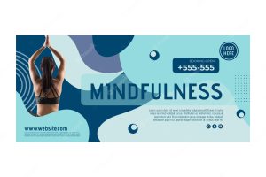 Yoga class banner template with photo