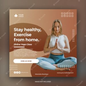 Yoga class banner template