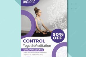 Yoga class flyer template