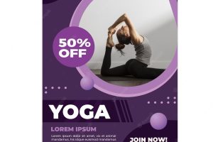 Yoga class flyer template