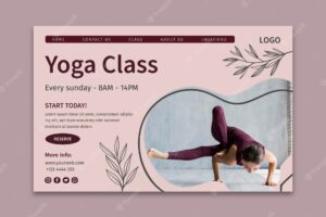 Yoga class landing page template