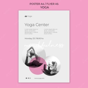 Yoga class poster template