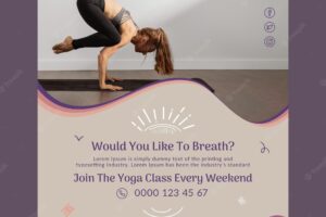 Yoga class squared flyer