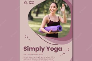 Yoga class template poster