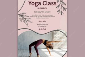 Yoga class template poster