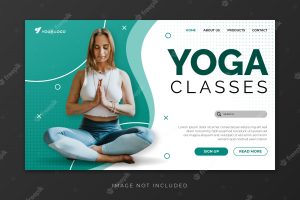 Yoga classes landing page template