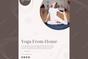 Yoga concept poster template
