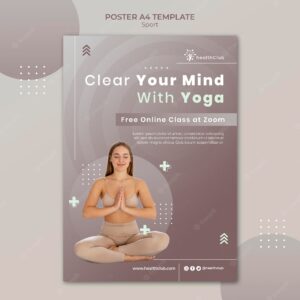 Yoga exercises poster template