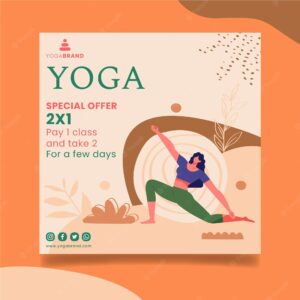Yoga flyer template theme