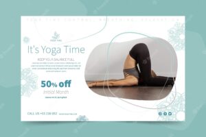 Yoga horizontal banner template