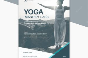 Yoga master class poster template